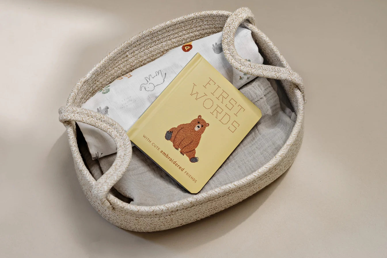 First Words w/ Cute Embroidered Friends (Stocking Stuffers)